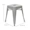 Flash Furniture 4  Inch Silver Metal Stool, PK4 ET-BT3503-18-SIL-GG - alternate 5